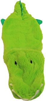Boon hondenspeelgoed krokodil plat pluche groen, 55 cm