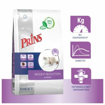 Prins Vitalcare Gewichtsverlies/Diabeet - Kattenvoer - 1.5 kg