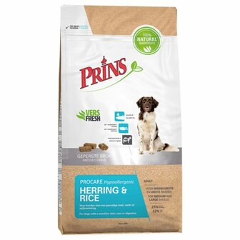 Prins Procare Adult Hypoallergeen Haring&amp;Rijst - Hondenvoer - 12 kg