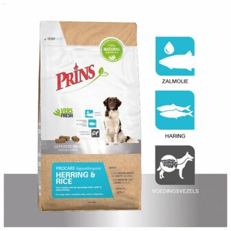 Prins Procare Adult Hypoallergeen Haring&amp;Rijst - Hondenvoer - 12 kg