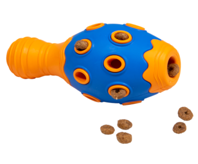 Jack and Vanilla Rubber Toys Traktie Bowlingkegel Blauw/Oranje 15,3 cm