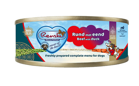 Renske Blik Vers Gestoomd - Hondenvoer - Rund&amp;Eend 95 gr