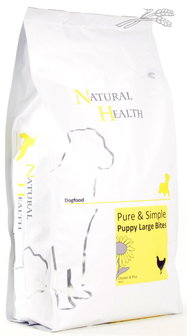 Natural Health Dog Chicken &amp; Rice Puppy Large Bite 2,5 kg
