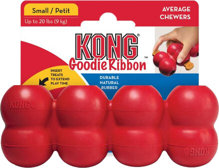 Kong hond Goodie Ribbon small, rood