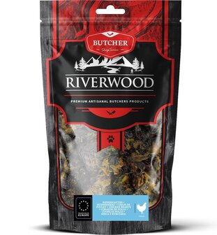Riverwood Hondensnack Butcher Kippenhartjes 150 gr