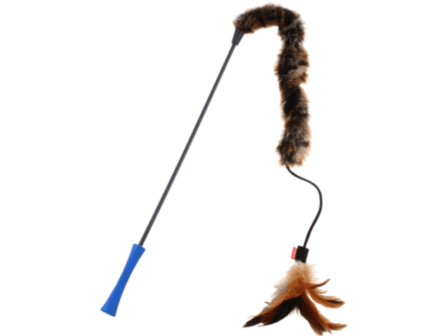 GIGwi Feather Teaser Kattenhengel met Pluimstaart Blauw