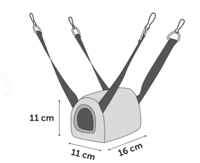 Flamingo Hamsterhuis Clavio horizontale hanger 16x11x11 cm