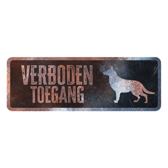 Waarschuwingsbord german shepherd nederlands meerkleurig