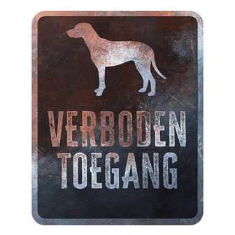 Waarschuwingsbord dalmatian nederlands meerkleurig