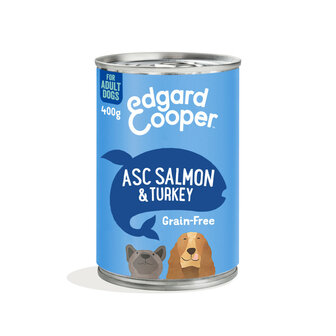 Edgard&amp;Cooper Blik Adult Zalm Kalkoen 400 g Graanvrij