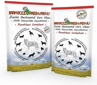 Farm Food Fresh menu Rundvlees compleet 125 gram