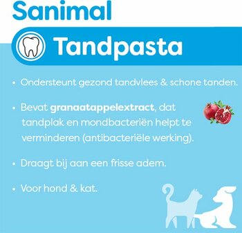 Sanimal Tandpasta 70 gr voor honden en katten