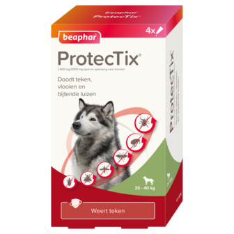 Beaphar ProtectTix hond 25-40 kg 4 pip vlooienbestrijding