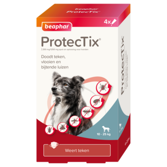 Beaphar ProtectTix hond 25-40 kg 4 pip vlooienbestrijding
