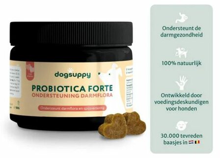 Dogsuppy Probiotica Forte kip Spijsvertering en darmflora 60 stuks