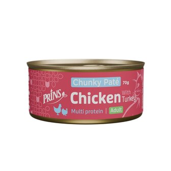 Prins blik kattenvoer Chicken&amp;Turkey Chunky Pat&eacute; 70 gr. / cat wet food