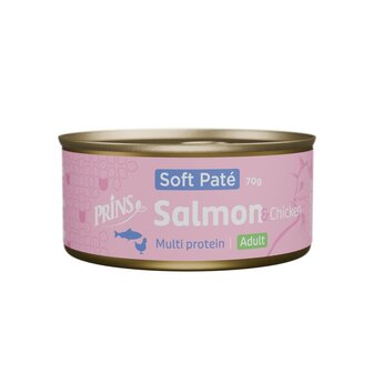 Prins blik kattenvoer Salmon &amp; Chicken Soft Pat&eacute; 70 gr. / cat wet food