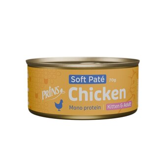 Prins blik kattenvoer Chicken Soft Pat&eacute; 70 gr. / cat wet food