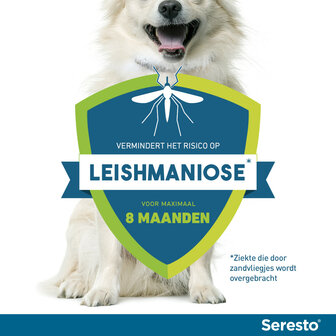 Seresto halsband 70cm voor hond vanaf 8kg tegen vlooien, teken, luizen 