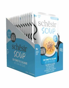 Schesir Soup - Kattenvoer - Tonijn Inktvis 40 g