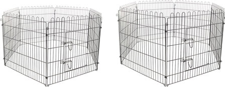 Ren voor puppy&#039;s Jax Zwart 160cm diameter 80cm