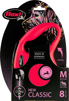 Flexi Rollijn Classic Cord M 8 Meter Rood