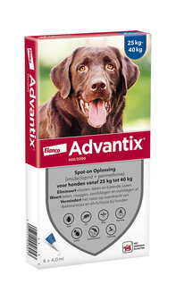 Advantix hond 25&ndash;40 kg 6 pipetten