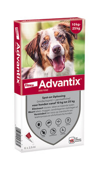 Advantix hond 10&ndash;25 kg 6 pipetten