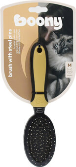 Boony Borstel Kat Stalen Pen Medium &ndash; Voor Langharige Katten