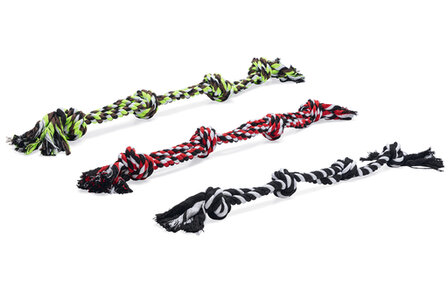 Beeztees Flossytouw Bino 4 knopen XXL 100 cm assorti