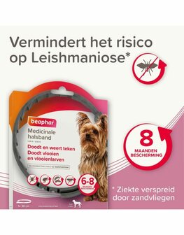 Beaphar Medicinale Halsband Hond tot 8 kg | Tot 8 maanden bescherming
