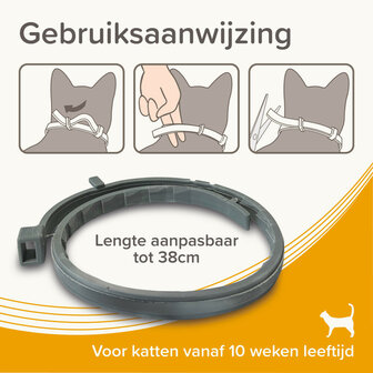 Beaphar Medicinale Halsband Kat | Tot 8 maanden bescherming tegen teken