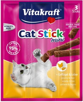 vitakraft cat stick mini met gevogelte en lever