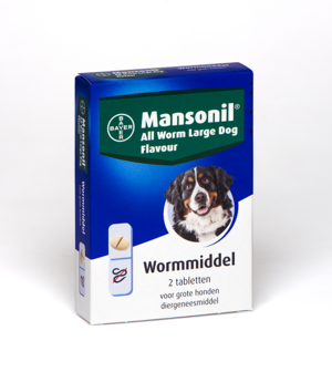 Bayer Mansonil All Worm Large Dog Flavour 2 Tabletten