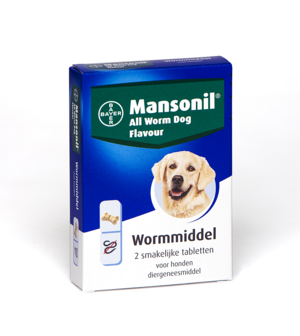 Bayer Mansonil All Worm Dog Flavour 2 Tabletten