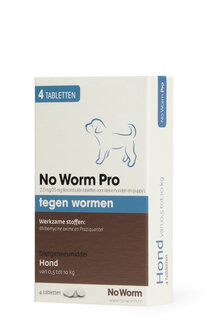 No Worm Pro 4 tabletten vanaf 0,5-10 kg