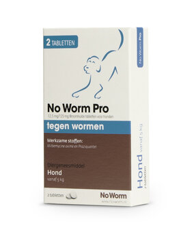 No Worm Pro 2 tabletten vanaf 5 kg