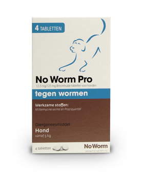 No Worm Pro 4 tabletten vanaf 5 kg