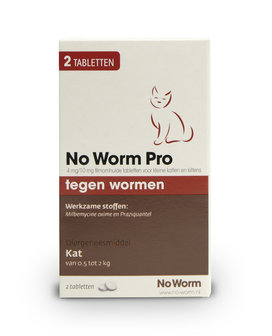No Worm Pro 2 tabletten vanaf 0,5-2 kg