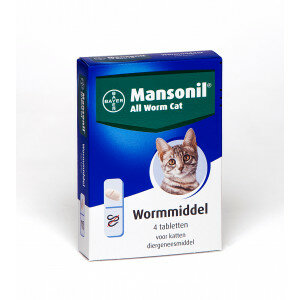 Bayer Mansonil All Worm Cat 4 tabletten
