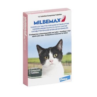Milbemax tabletten voor kleine katten en kittens 2 stuks