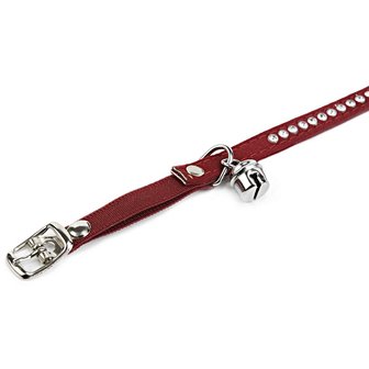 Beeztees kattenbandje Swarovski rood