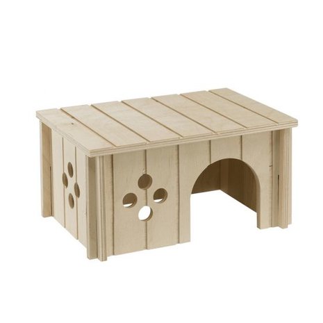 Ferplast - Sin 4645 Houten Huis Cavia 26 x 17,3 x 13 cm