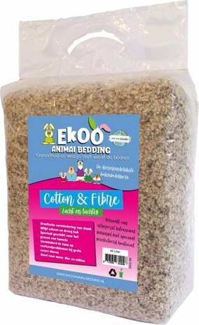 Ekoo Animal Bedding Cotton & Fibre - 40 L