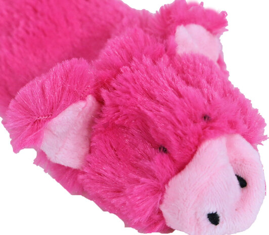 Boon hondenspeelgoed varken plat pluche roze, 35 cm