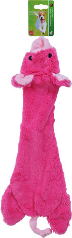 Boon hondenspeelgoed varken plat pluche roze, 55 cm