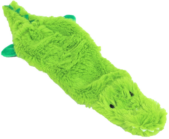 Boon hondenspeelgoed krokodil plat pluche groen, 35 cm