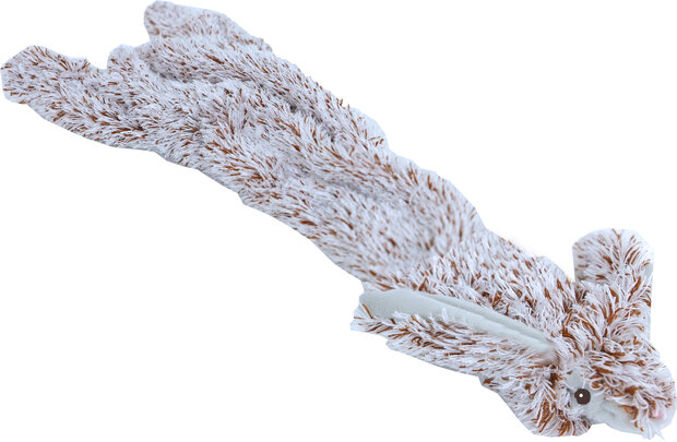 Boon hondenspeelgoed konijn plat met piep pluche grijs, 55 cm