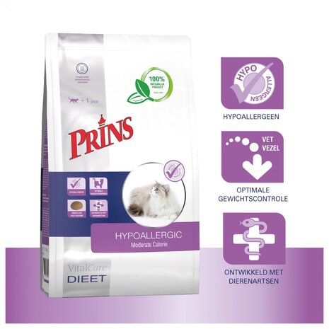 Prins Dieet Cat HypoAllergic Moderate Calorie 1,5 kg