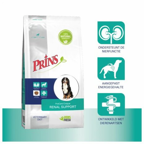 Prins Procare Croque Diet Renal Support Gevogelte - Hondenvoer - 3 kg